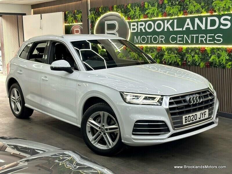 Audi Q5 2.0 Tfsi Quattro S Line 3X Services, Sat Nav, Lea White