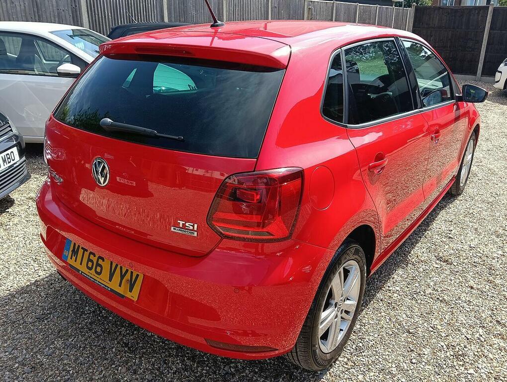 Volkswagen Polo 1.2 Tsi Bluemotion Tech Match Hatchback MT66VYV Red #5