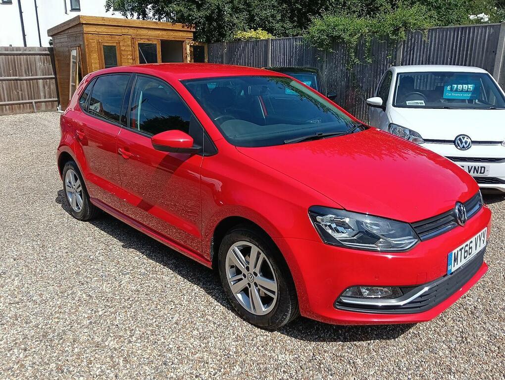 Volkswagen Polo 1.2 Tsi Bluemotion Tech Match Hatchback MT66VYV Red #3