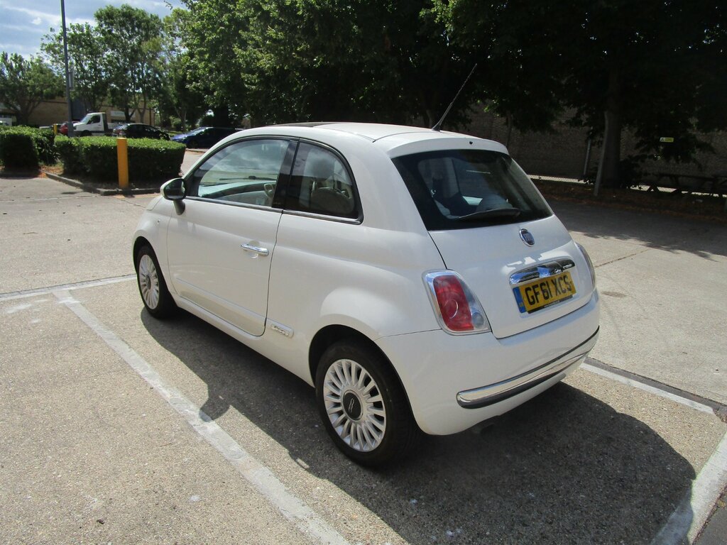 Fiat 500 1.2 Lounge Hatchback Euro 5 Ss White #2