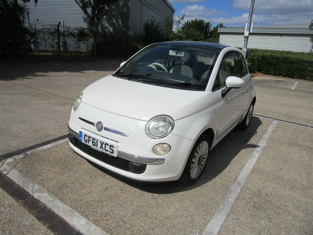 Fiat 500 1.2 Lounge Hatchback Euro 5 Ss White #3
