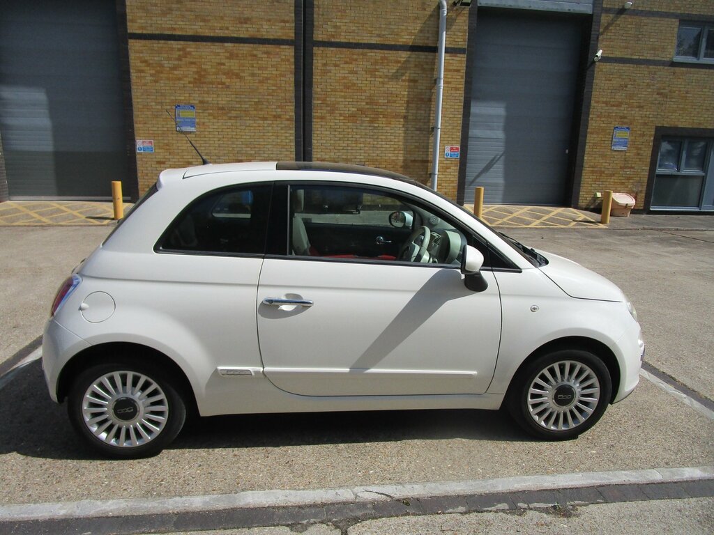 Fiat 500 1.2 Lounge Hatchback Euro 5 Ss White #6