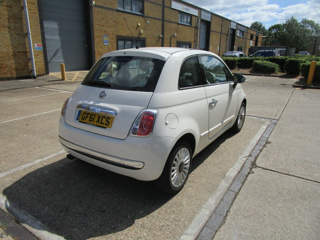 Fiat 500 1.2 Lounge Hatchback Euro 5 Ss White #4