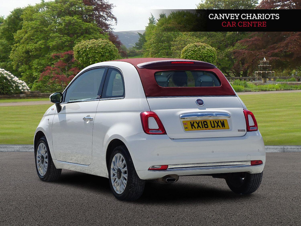 Fiat 500C 1.2 Eco Lounge Euro 6 Ss KX18UXW White #4