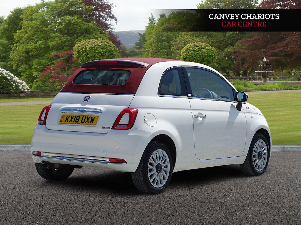 Fiat 500C 1.2 Eco Lounge Euro 6 Ss KX18UXW White #3
