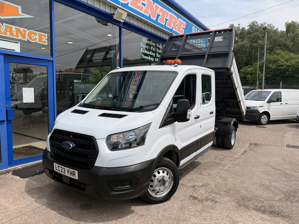 Ford Transit Custom 2.0 350 Ecoblue Leader Double Cab Tipper Diese White