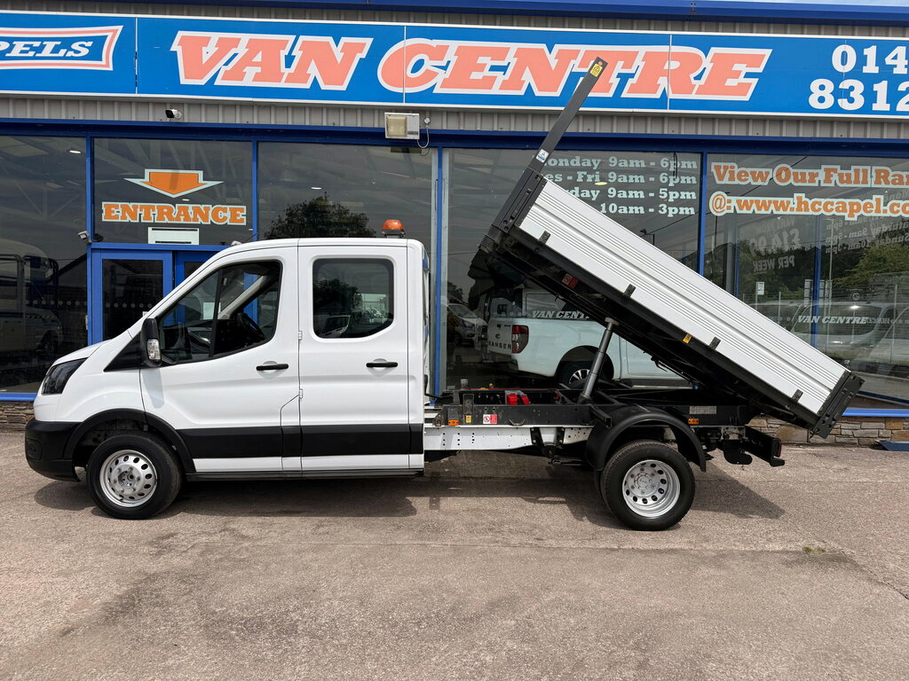 Ford Transit Custom 2.0 350 Ecoblue Leader Double Cab Tipper Diese LC23YHR White #3