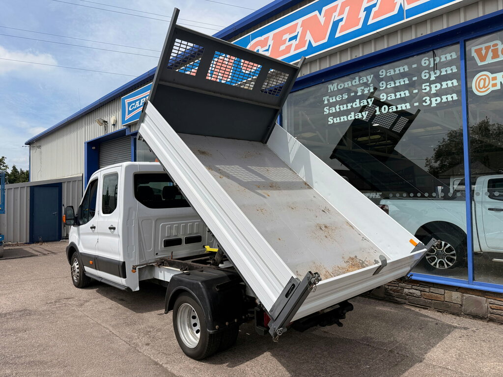 Ford Transit Custom 2.0 350 Ecoblue Double Cab Tipper Manua FJ68OVG White #4
