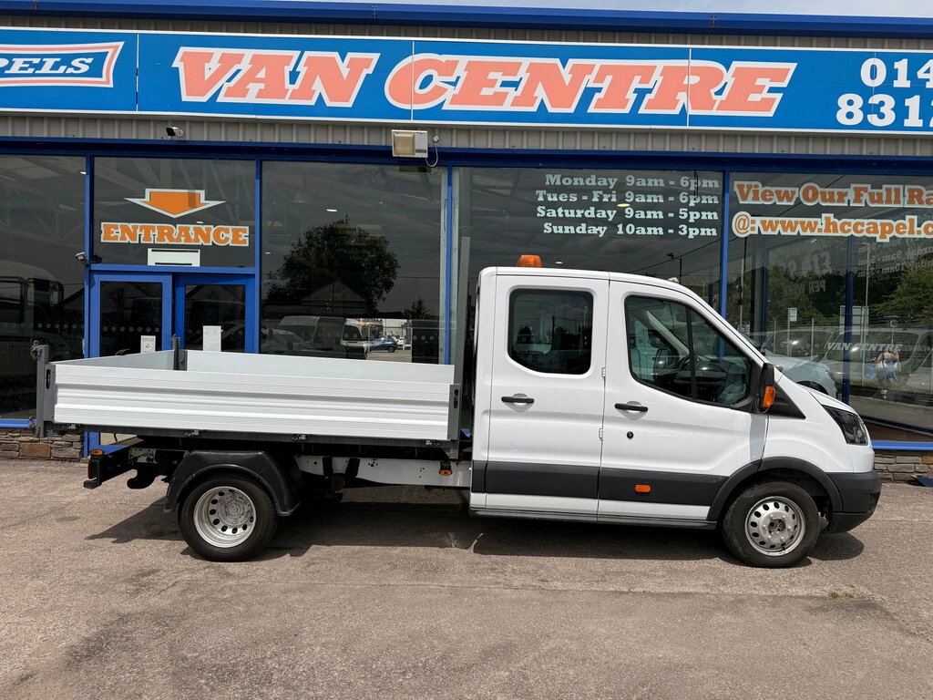 Ford Transit Custom 2.0 350 Ecoblue Double Cab Tipper Manua FJ68OVG White #6