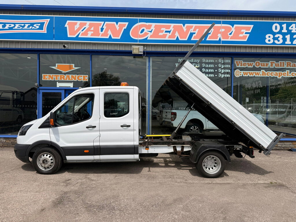 Ford Transit Custom 2.0 350 Ecoblue Double Cab Tipper Manua FJ68OVG White #3