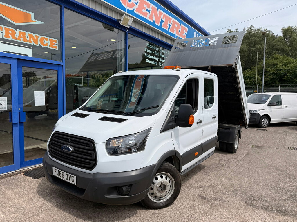 Ford Transit Custom 2.0 350 Ecoblue Double Cab Tipper Manua White