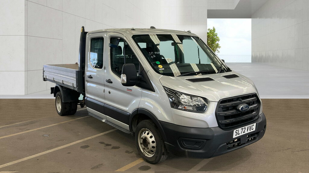 Ford Transit Custom 2.0 350 Ecoblue Leader Double Cab Tipper Diese SL72VVC Silver #2