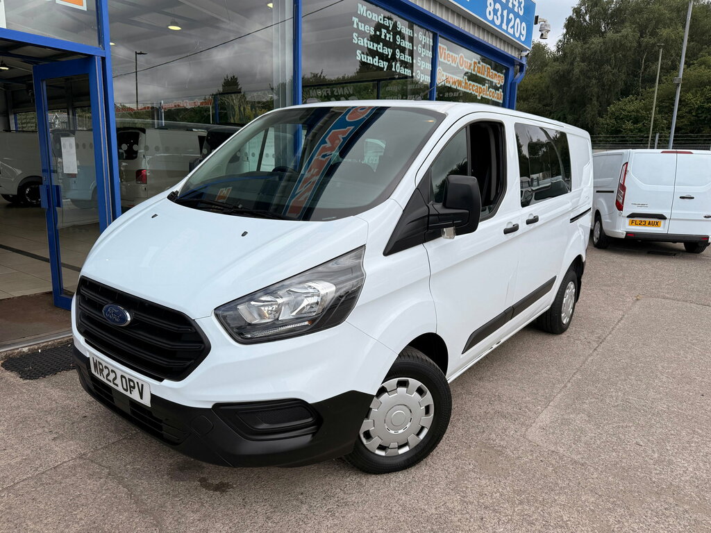 Ford Transit Custom 2.0 300 Ecoblue Leader Crew Van Double Cab Die White