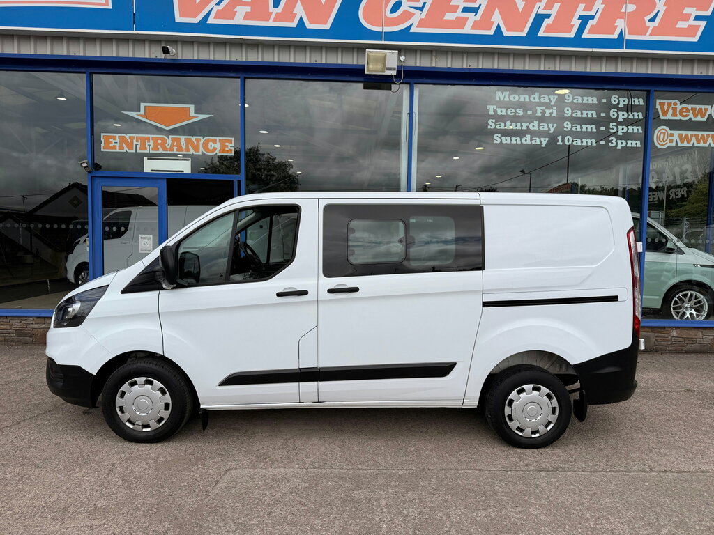Ford Transit Custom 2.0 300 Ecoblue Leader Crew Van Double Cab Die WR22OPV White #3