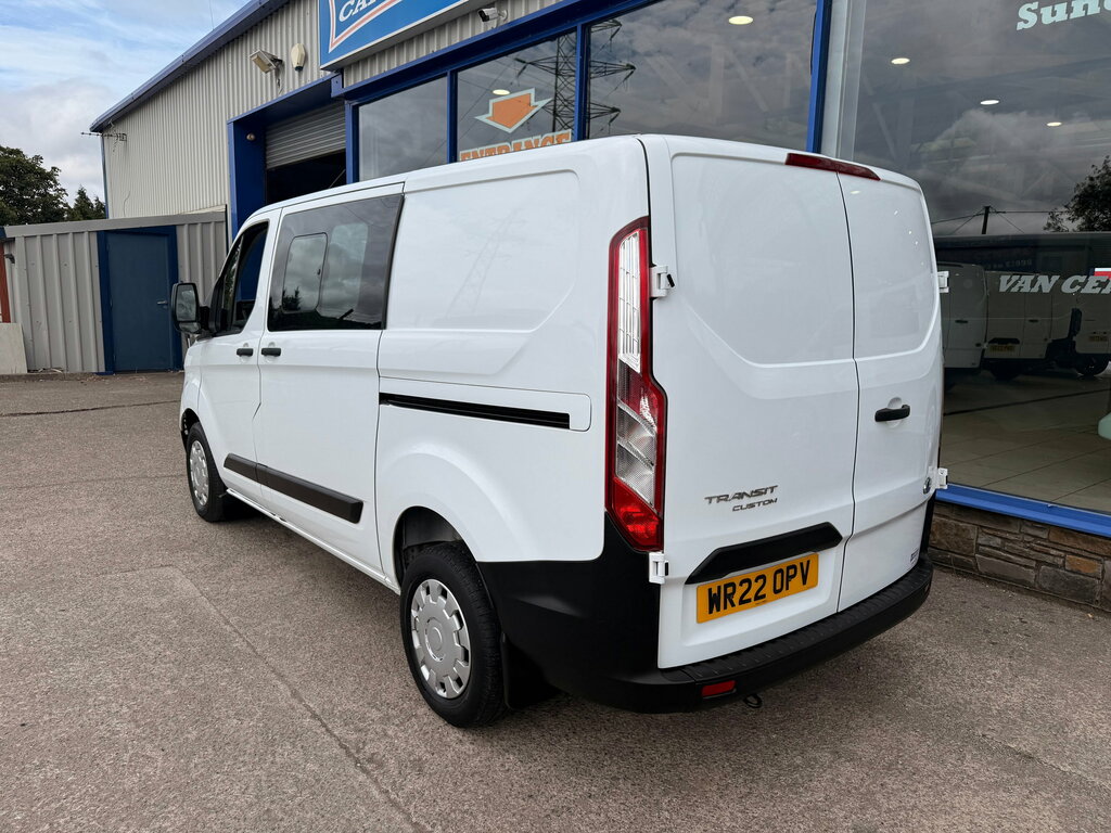 Ford Transit Custom 2.0 300 Ecoblue Leader Crew Van Double Cab Die WR22OPV White #4