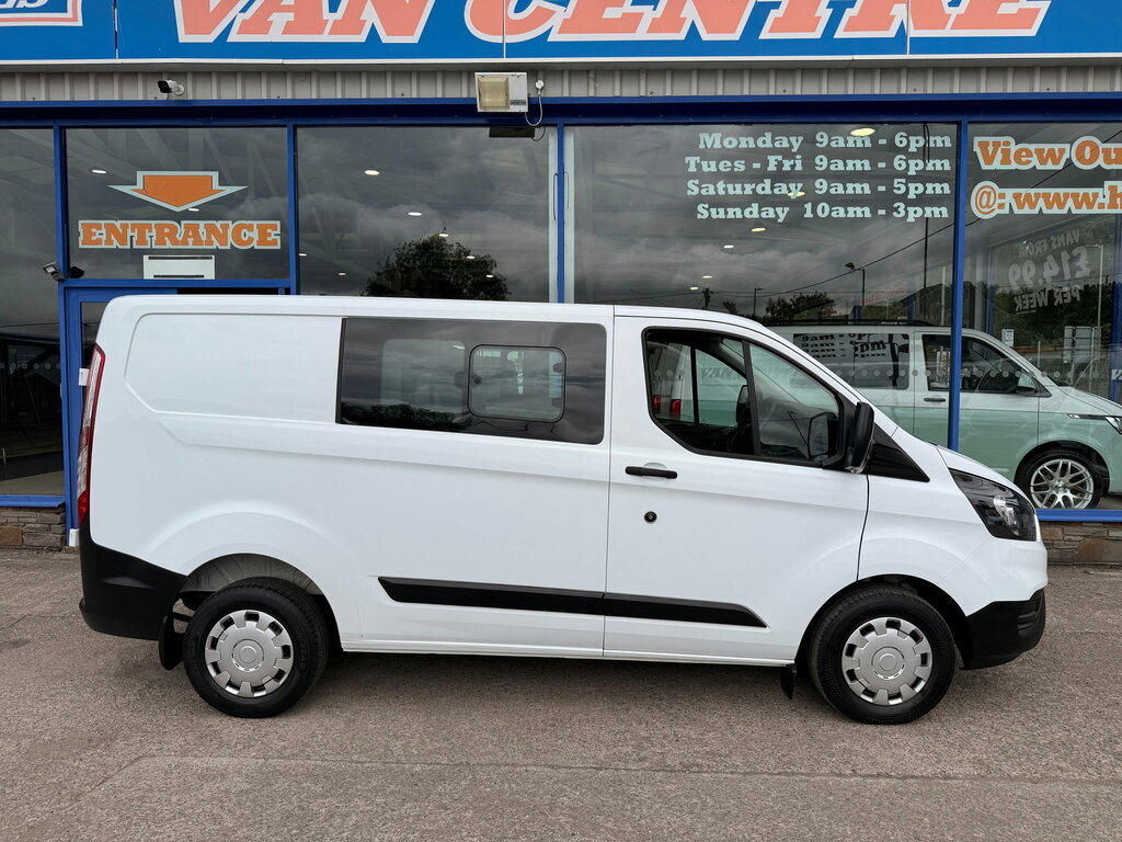 Ford Transit Custom 2.0 300 Ecoblue Leader Crew Van Double Cab Die WR22OPV White #6