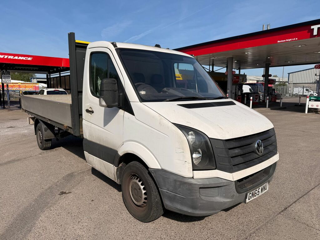 Volkswagen Crafter 2.0 Tdi Cr35dropside Flatbed Rw White #2