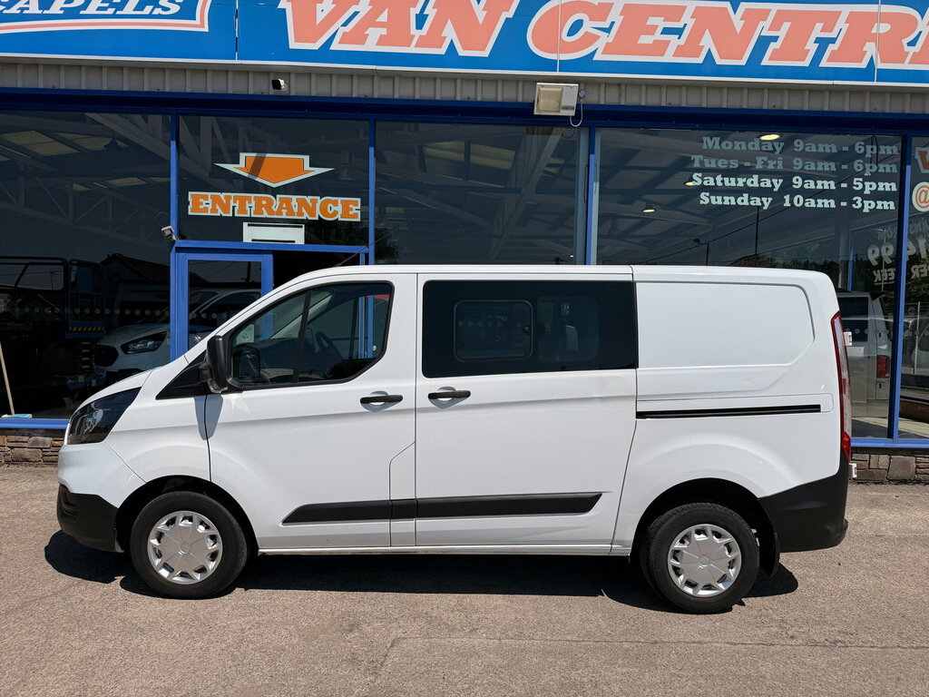 Ford Transit Custom 2.0 300 Ecoblue Leader Crew Van Double Cab Die BN70FKE White #3