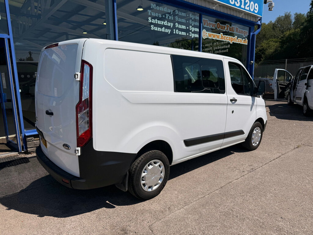 Ford Transit Custom 2.0 300 Ecoblue Leader Crew Van Double Cab Die BN70FKE White #5