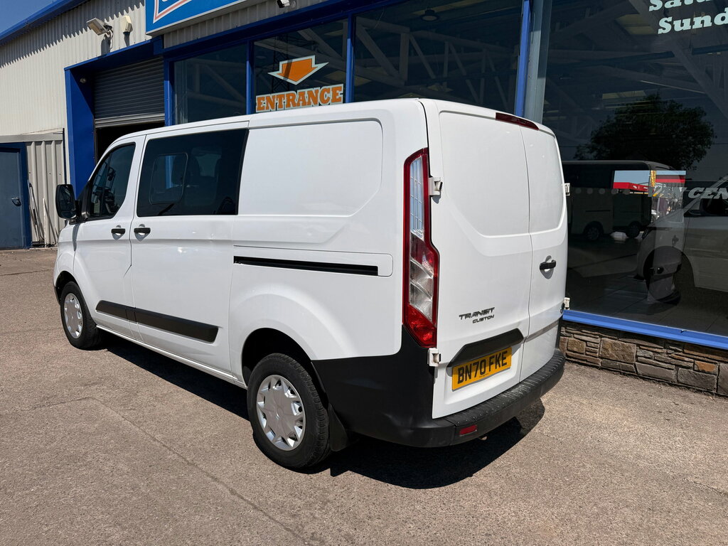 Ford Transit Custom 2.0 300 Ecoblue Leader Crew Van Double Cab Die BN70FKE White #4
