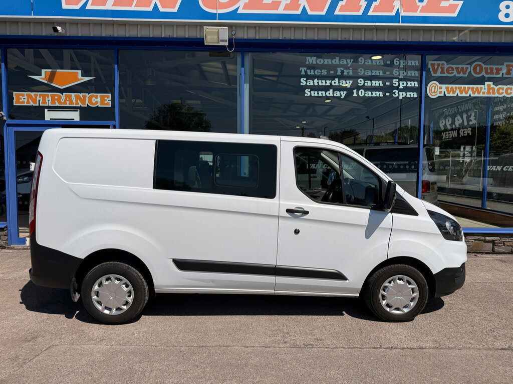 Ford Transit Custom 2.0 300 Ecoblue Leader Crew Van Double Cab Die BN70FKE White #6