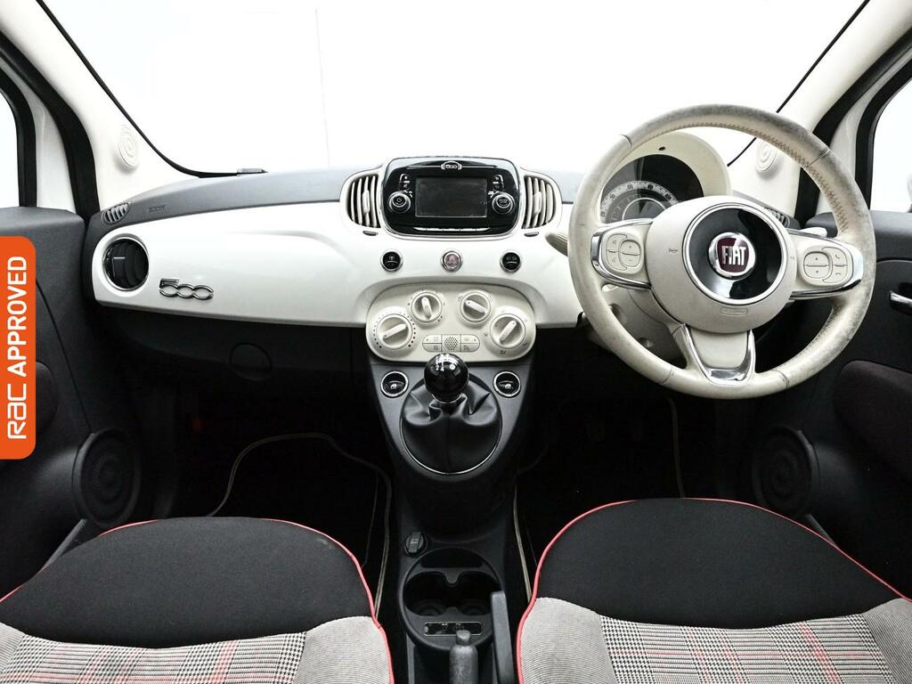 Fiat 500 1.2 Lounge Hatchback Euro 6 Ss WN65NTF White #2
