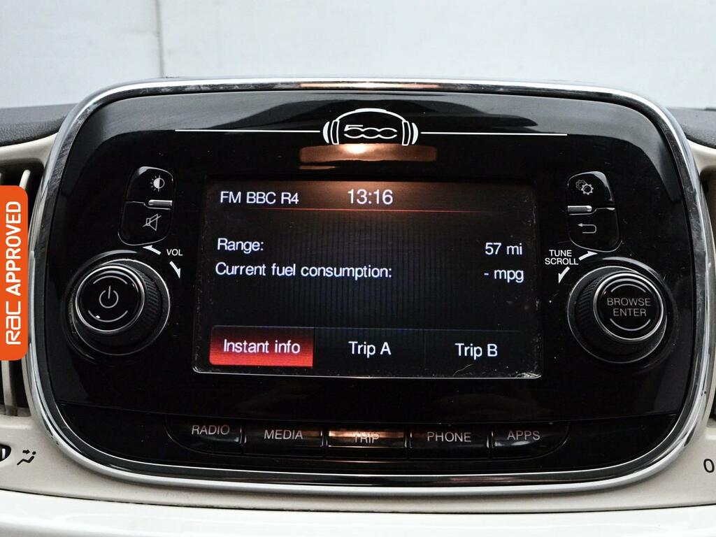 Fiat 500 1.2 Lounge Hatchback Euro 6 Ss WN65NTF White #3