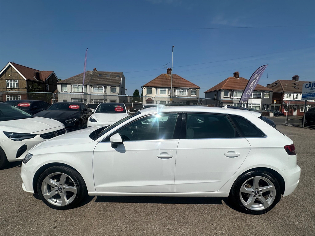 Audi A3 2.0 Tdi Sport Sportback S Tronic Euro 6 Ss White #6