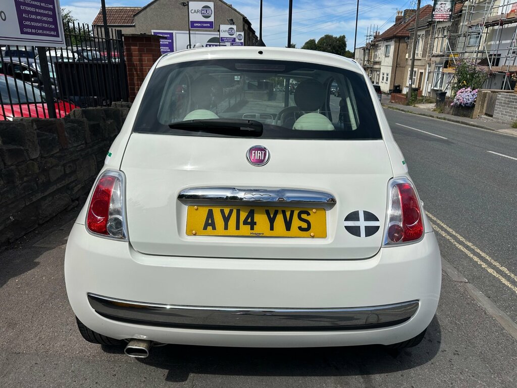 Fiat 500 1.2 Lounge Hatchback Euro 6 Ss AY14YVS White #4