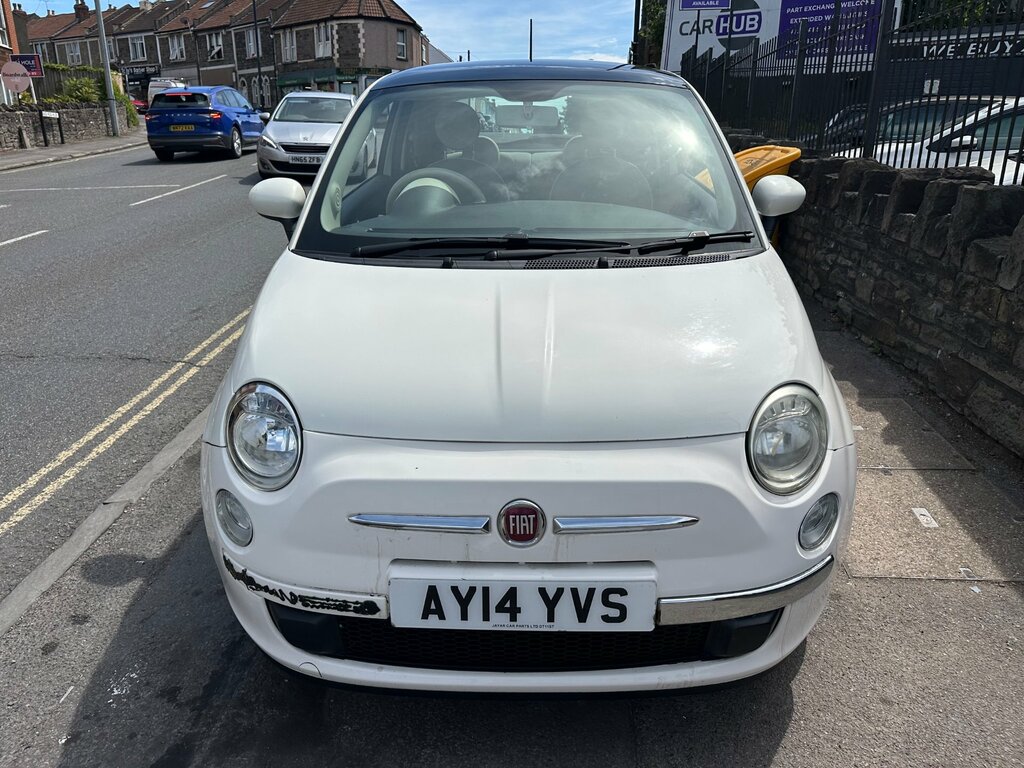 Fiat 500 1.2 Lounge Hatchback Euro 6 Ss AY14YVS White #2