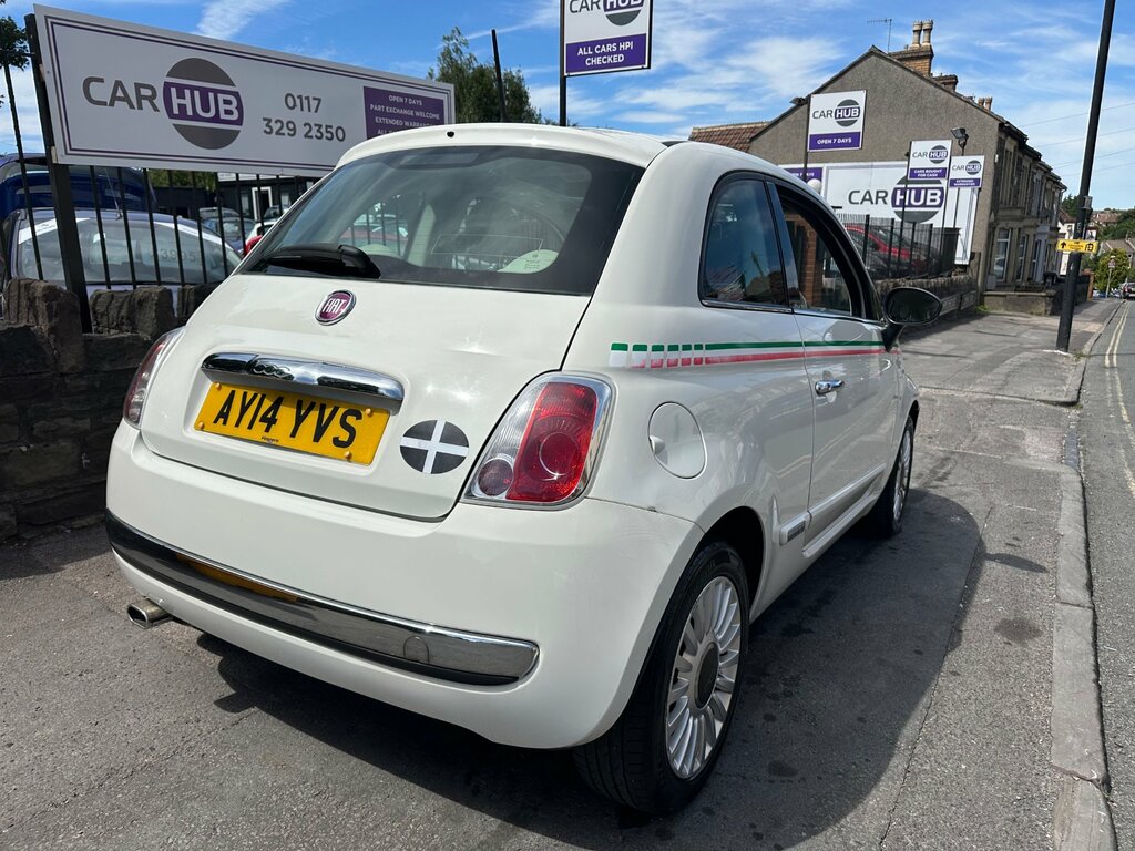 Fiat 500 1.2 Lounge Hatchback Euro 6 Ss AY14YVS White #5