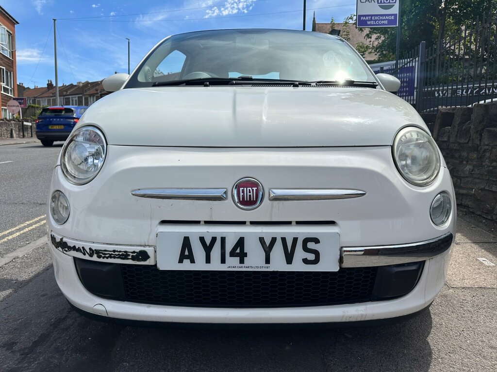 Fiat 500 1.2 Lounge Hatchback Euro 6 Ss AY14YVS White #3