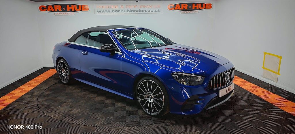 Mercedes-Benz E Class 2.0 D Amg Line Night Edition Premium Plus Cabrio Blue