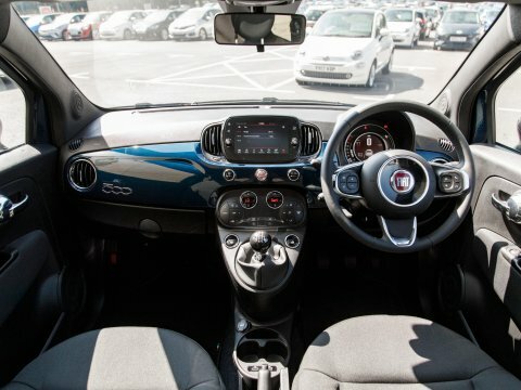 Fiat 500 Hatchback LJ24HTY Blue #3
