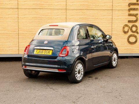 Fiat 500 Convertible Blue #2