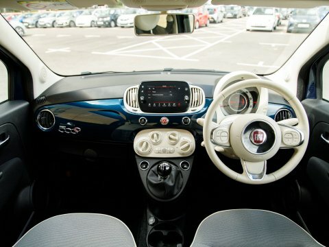 Fiat 500 Convertible Blue #3