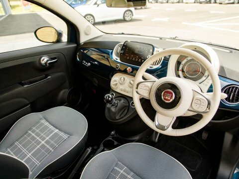 Fiat 500 Convertible Blue #4