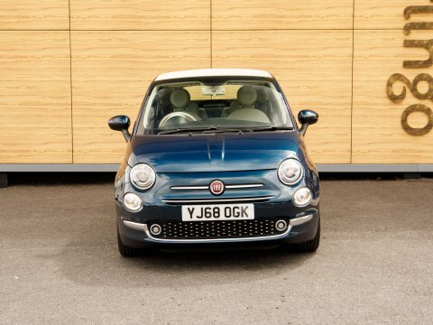 Fiat 500 Convertible Blue #5
