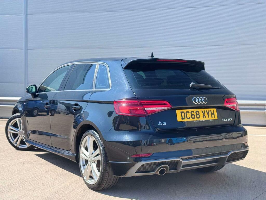 Audi A3 1.6 Tdi 30 S Line Sportback Euro 6 Ss DC68XYH Black #4