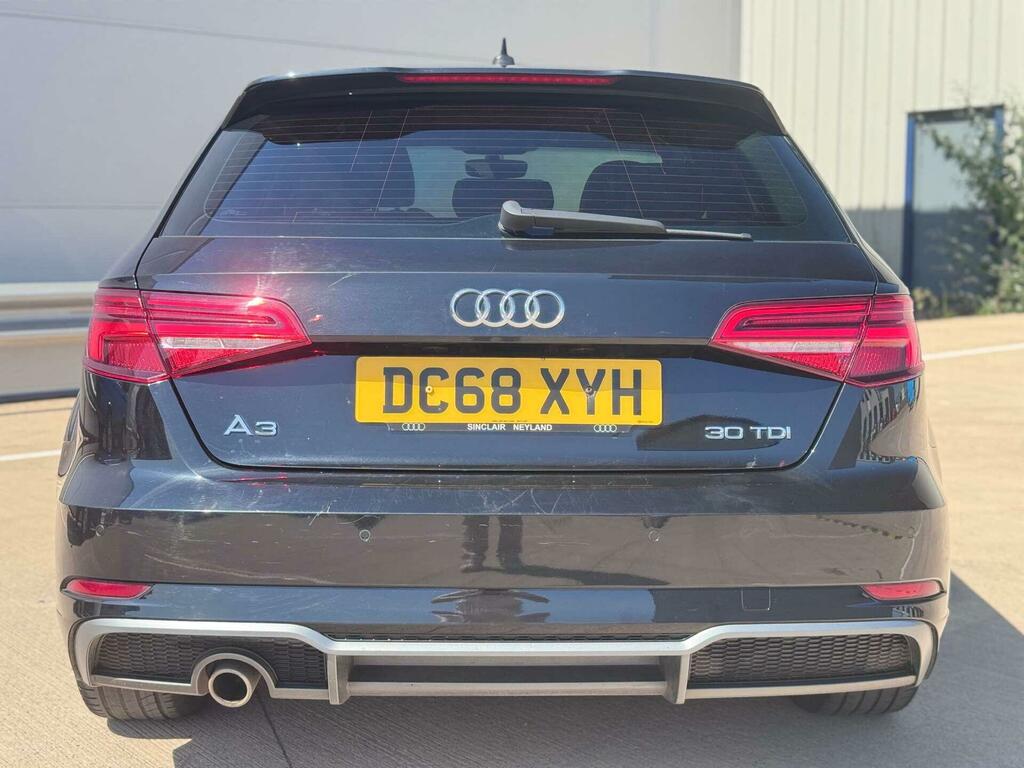 Audi A3 1.6 Tdi 30 S Line Sportback Euro 6 Ss DC68XYH Black #5
