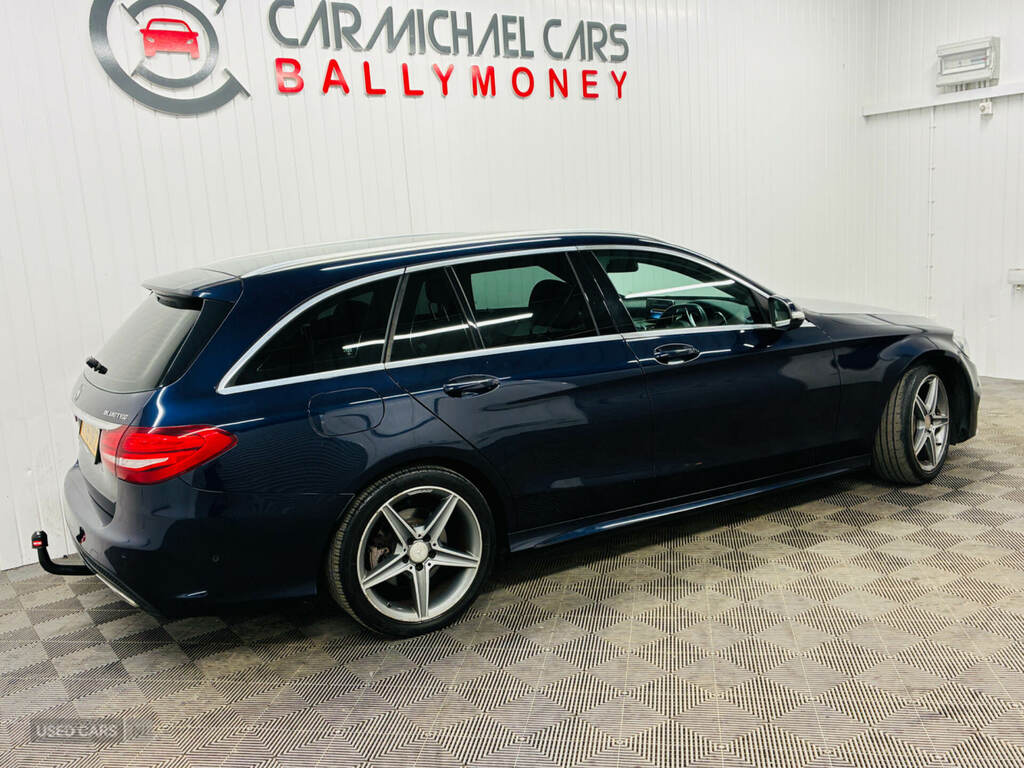 Mercedes-Benz C Class C220 Bluetec Amg Line Blue #5