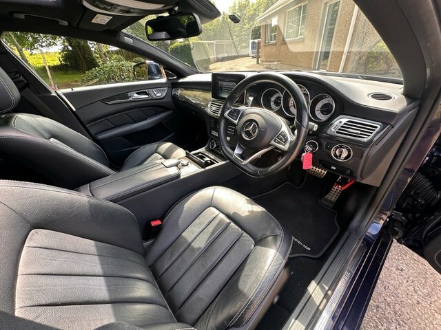 Mercedes-Benz CLS 2017 3.0 Cls350d V6 Amg Line Premium Plus Coupe Blue #3