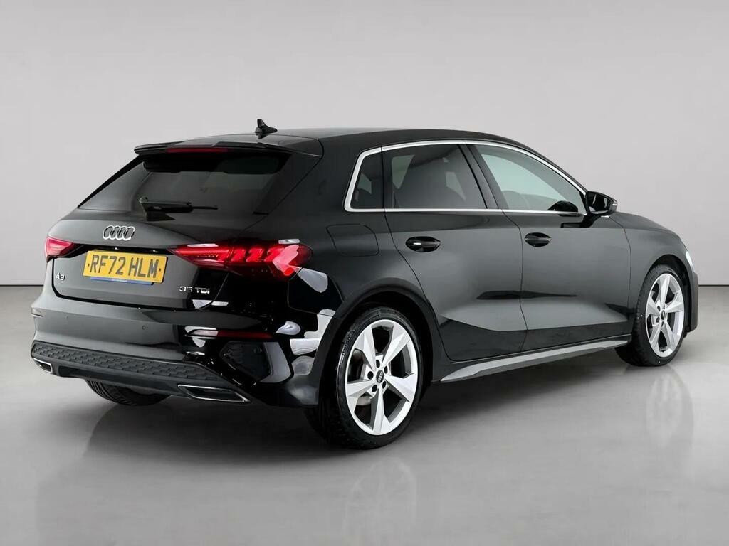 Audi A3 2.0 Tdi 35 S Line Sportback S Tronic Euro 6 Ss RF72HLM Black #6