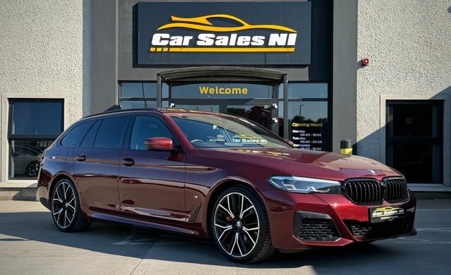BMW 5 Series 2.0 520D Mht M Sport Touring Hybrid Ste Red