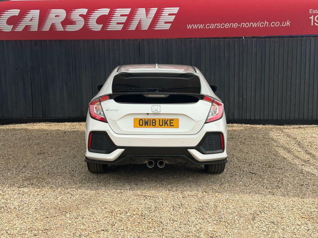 Honda Civic Hatchback 1.5 Vtec Turbo Gpf Sport Euro 6 Ss White #5