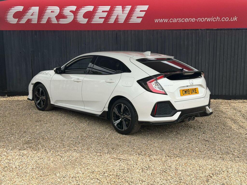 Honda Civic Hatchback 1.5 Vtec Turbo Gpf Sport Euro 6 Ss White #4