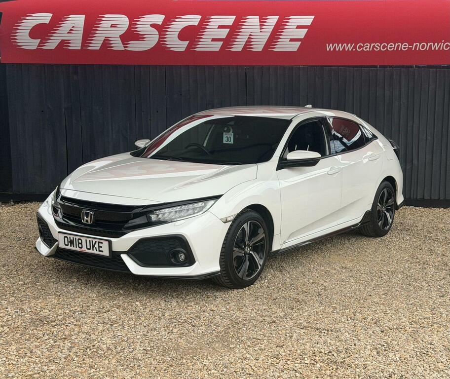 Honda Civic Hatchback 1.5 Vtec Turbo Gpf Sport Euro 6 Ss White #2