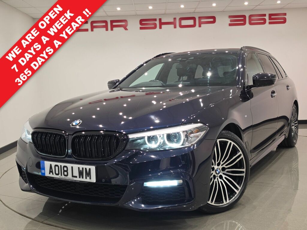 BMW 5 Series 520D M Sport Touring AO18LWM Black #2