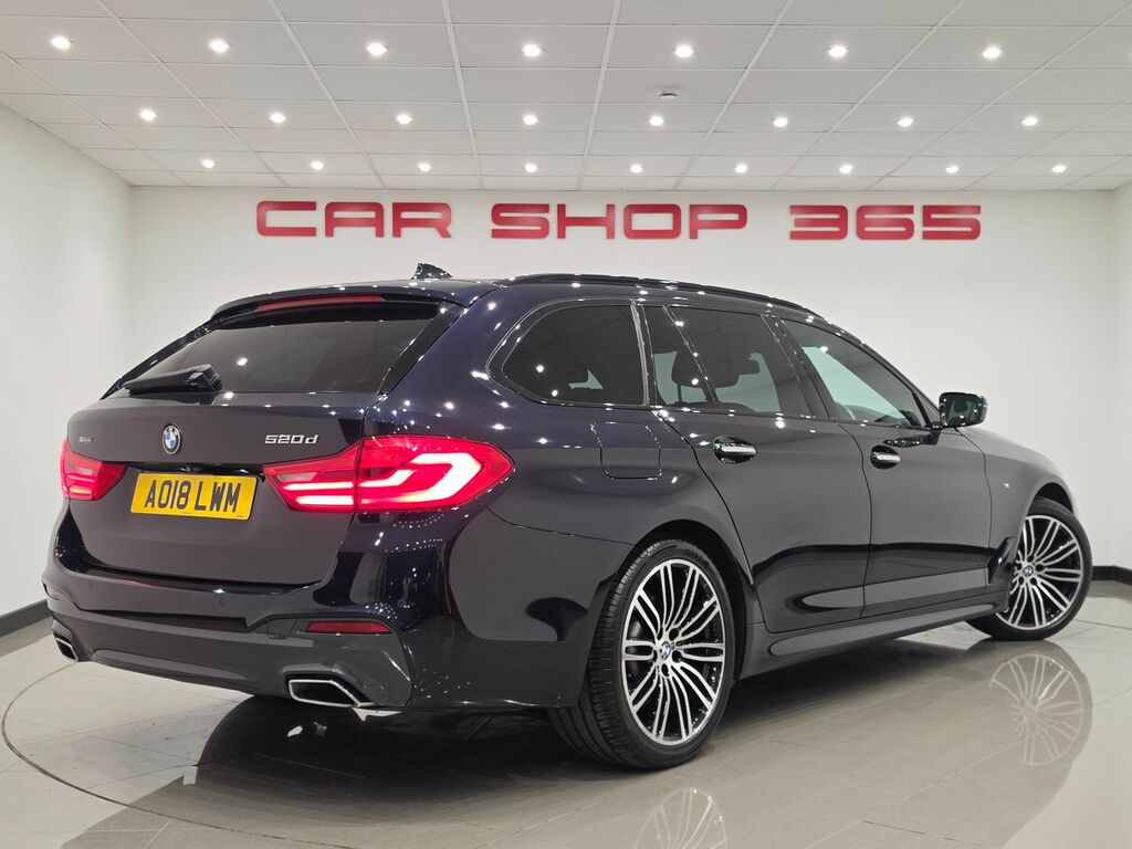 BMW 5 Series 520D M Sport Touring AO18LWM Black #4