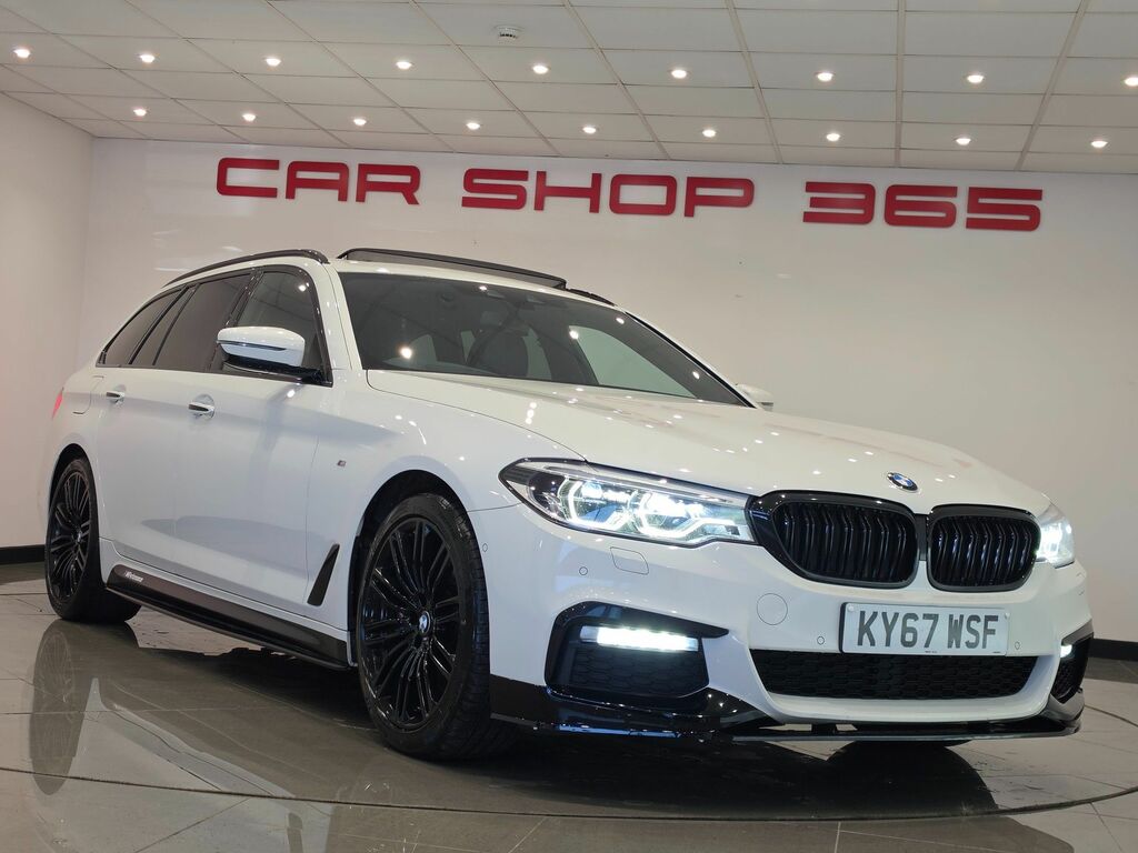 BMW 5 Series 530D M Sport Touring KY67WSF White #6